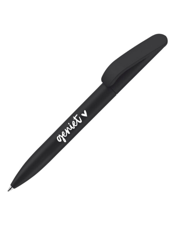Zwarte pen met tekst 'Geniet'