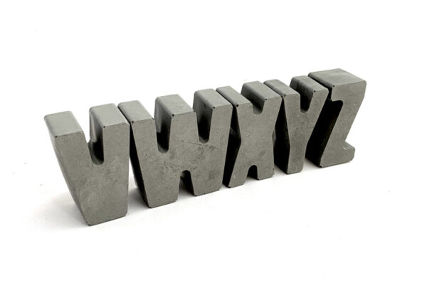 Letters beton klein - V t/m Z