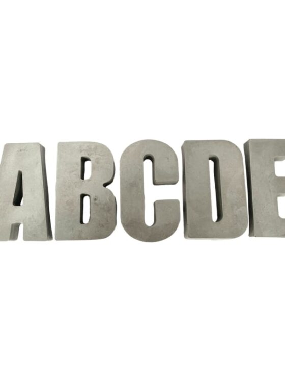 Letters beton middel - A t/m E