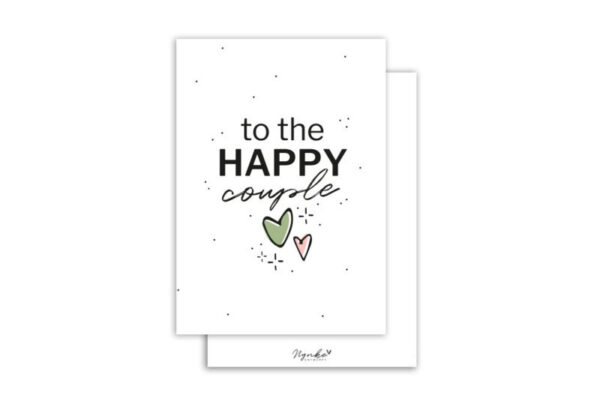Ansichtkaart - To the happy couple