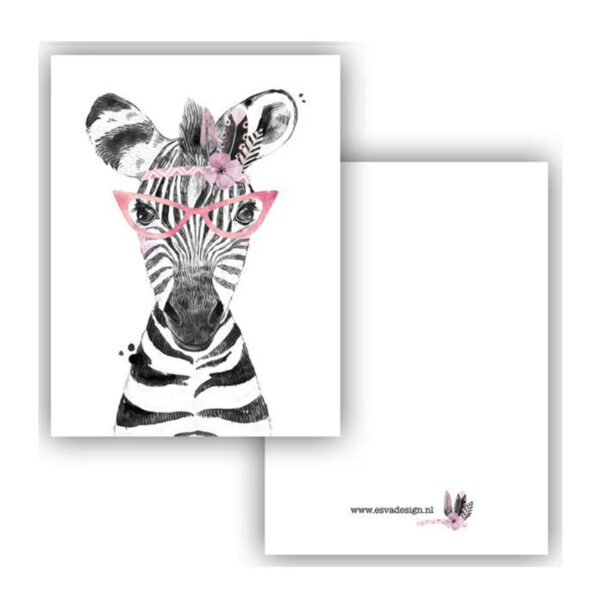 A7-kaartje - Lieve zebra!