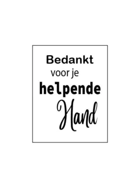 Stickers - Bedankt voor je helpende hand