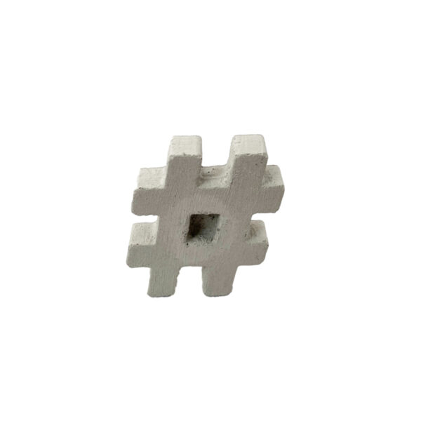 Hashtag magneet van beton