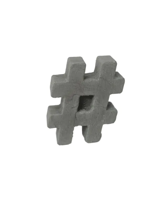 Hashtag magneet van beton