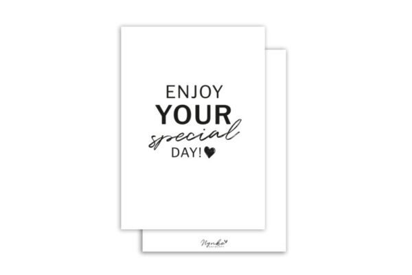 Ansichtkaart - Enjoy your special day