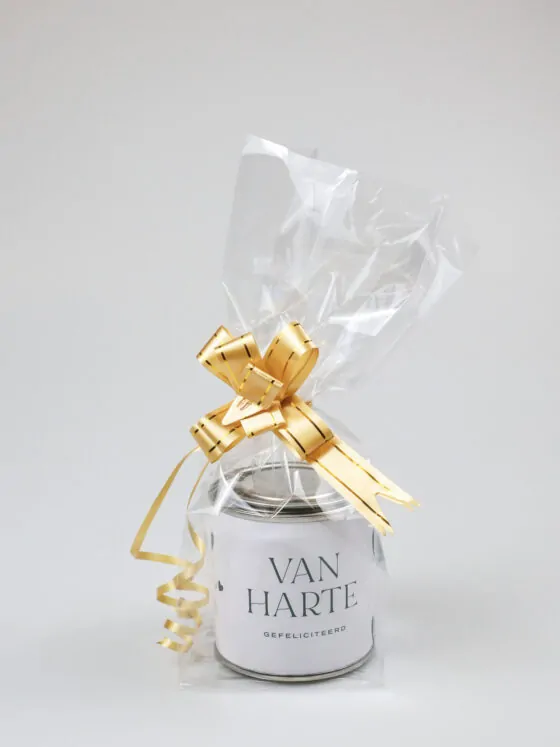 Blikje snoep cadeau - Van harte gefeliciteerd Blikje snoep cadeau - Van harte gefeliciteerd