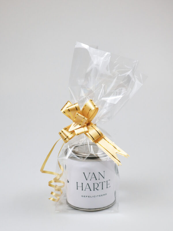 Blikje snoep cadeau - Van harte gefeliciteerd