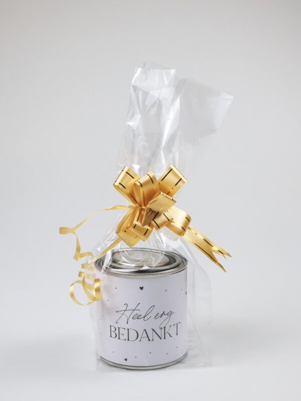 Blikje snoep cadeau - Heel erg bedankt