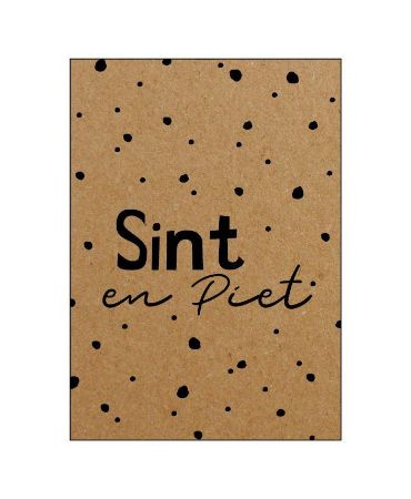 Ansichtkaart - Sint en Piet - Kraft