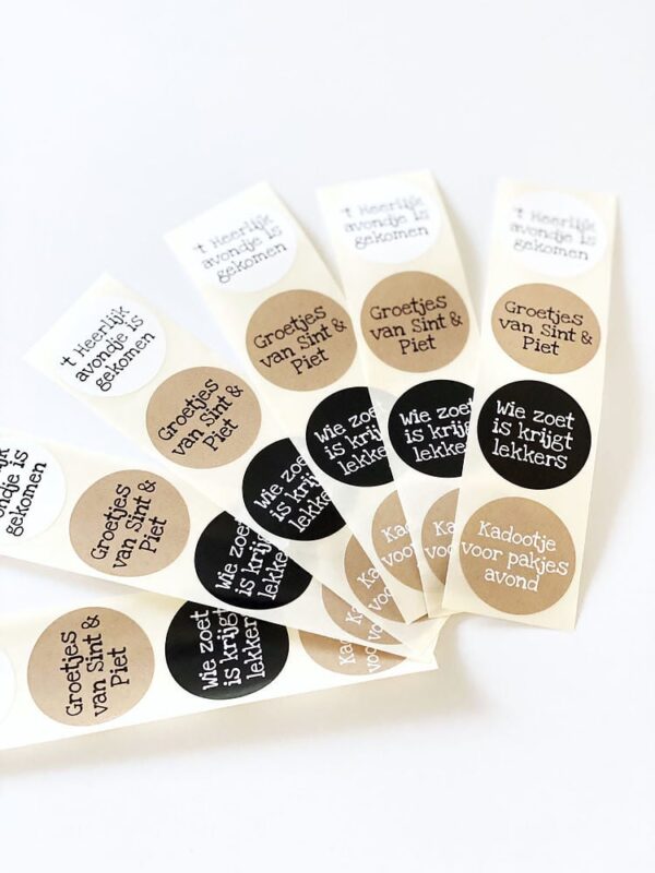 Sint inpak set - Stickers mix + Cadeau labels