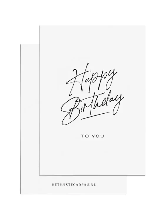 Ansichtkaart - Happy Birthday to you