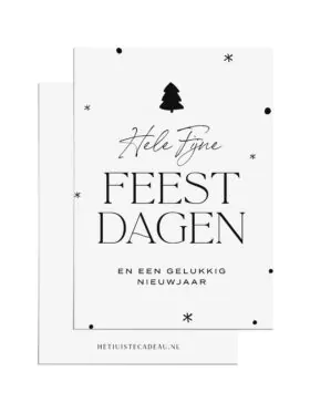 Ansichtkaart - hele fijne feestdagen en een gelukkig nieuwjaar