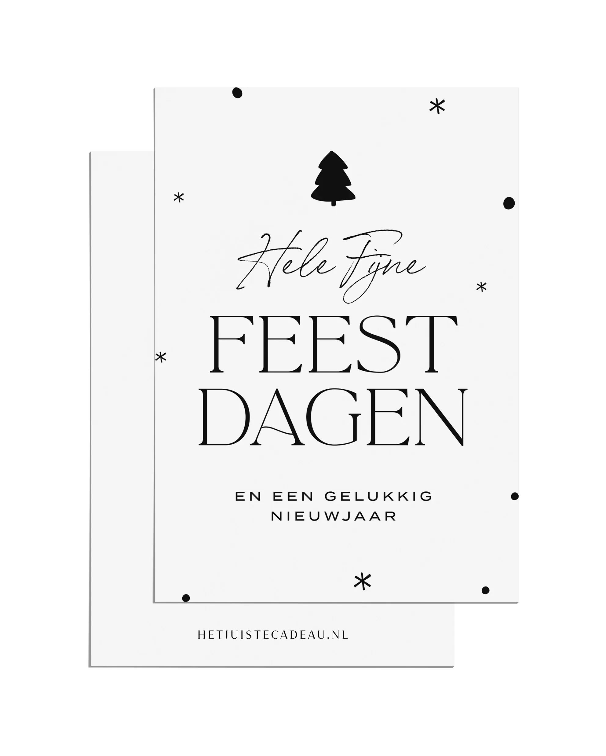 Ansichtkaart - hele fijne feestdagen en een gelukkig nieuwjaar