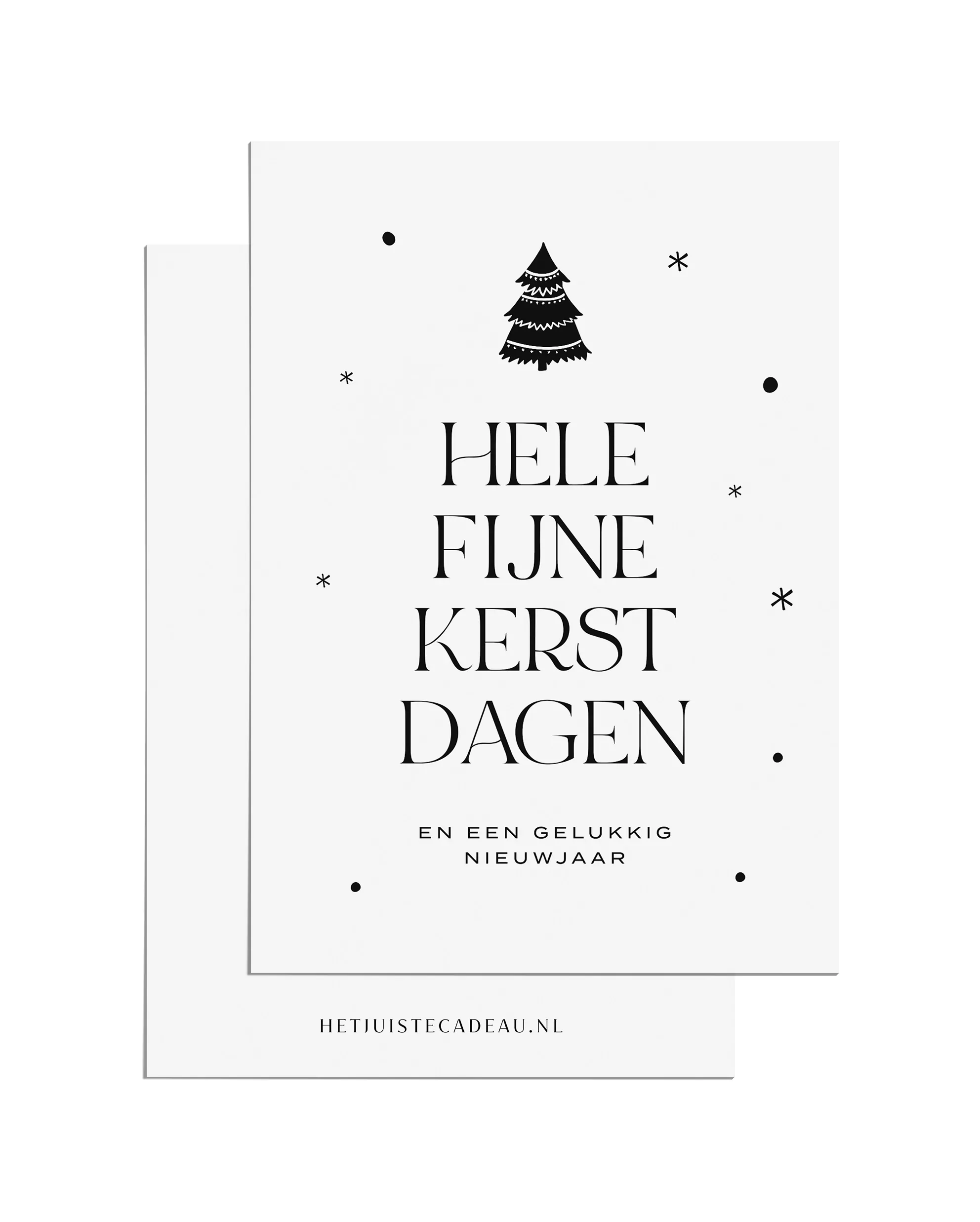 Ansichtkaart - hele fijne kerstdagen en een gelukkig nieuwjaar