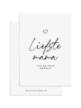 Ansichtkaart - Liefste mama