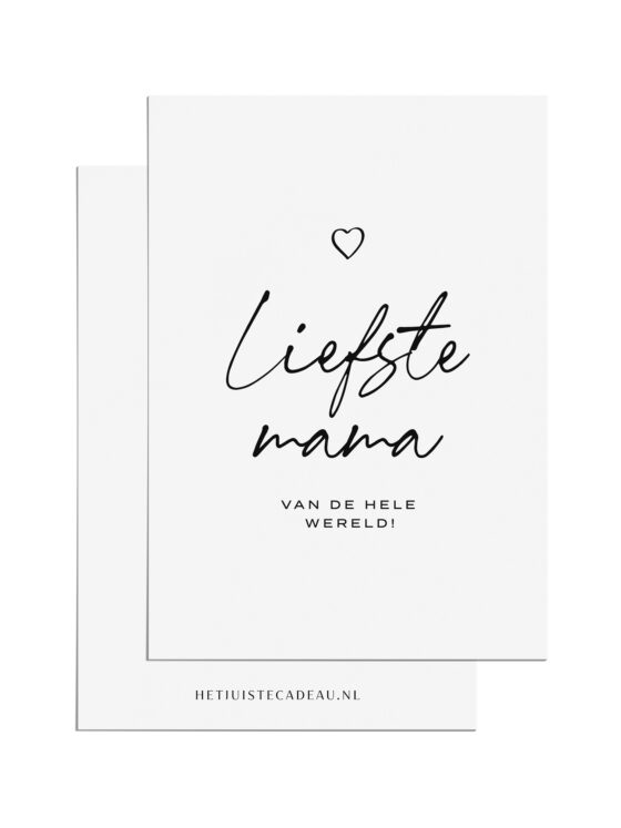 Ansichtkaart - Liefste mama