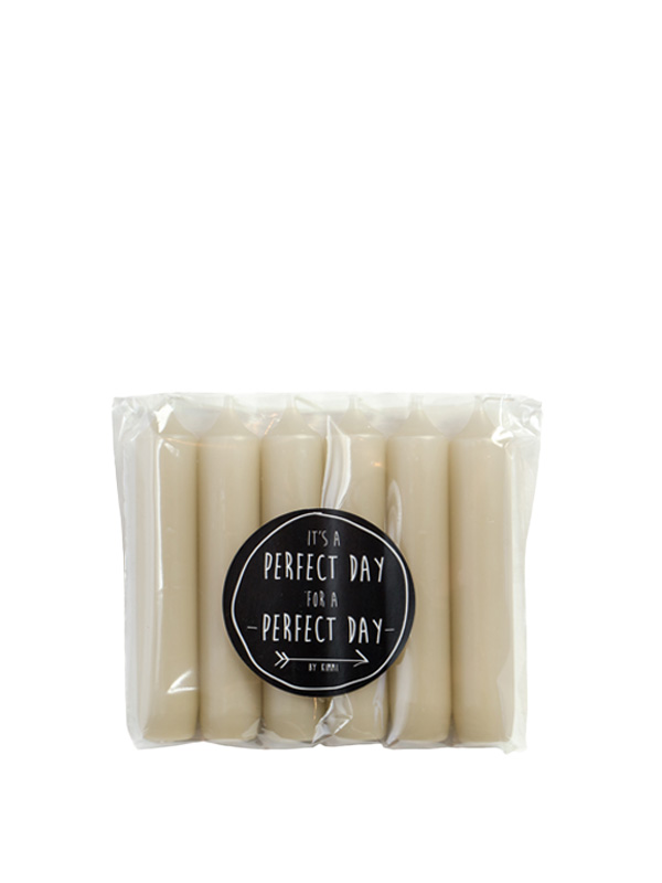 Rustik Lys kleine dinerkaarsen - Zand (pistache)