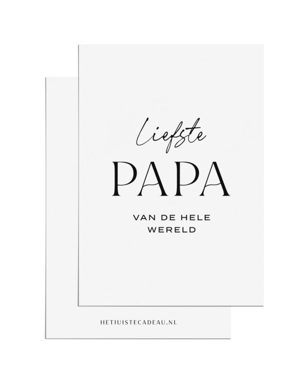 Liefste papa van de hele wereld a6 ansichtkaart