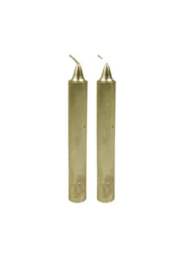 gouden kaarsjes glad- 2 stuks