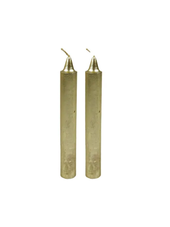 gouden kaarsjes glad- 2 stuks
