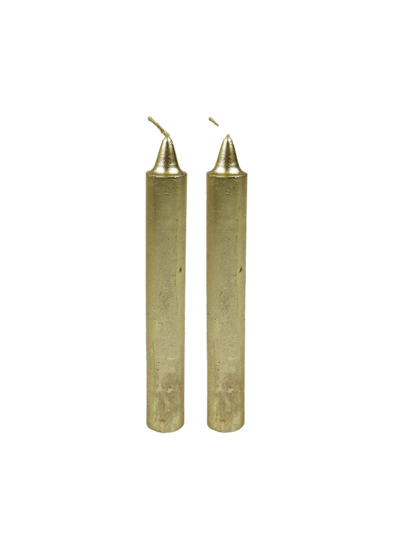 gouden kaarsjes glad- 2 stuks
