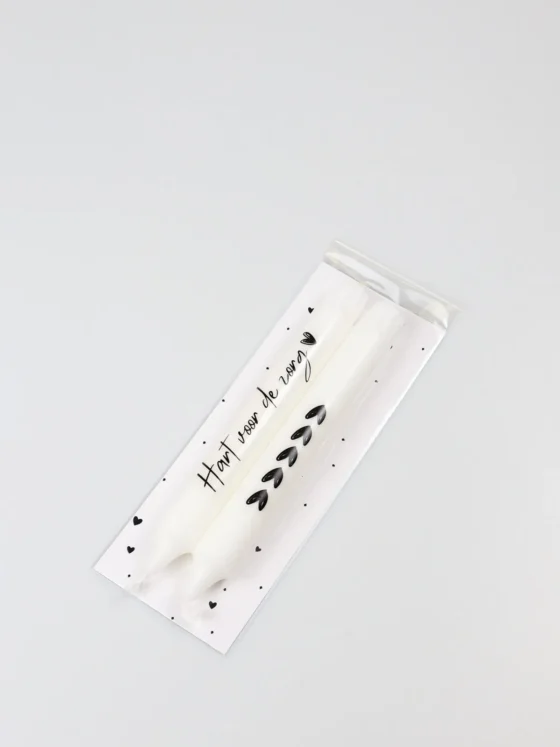 Cadeautje kaarsen - Hart voor de zorg & hartjes