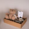 hoera een meisje - kraam cadeau, teddy beer, bijtring, kaarthouder