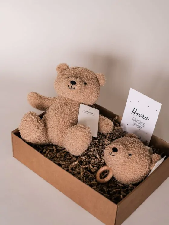 kraam cadeau - Teddy beer en muziekhanger