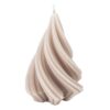 Dennenboom twist kaars groot - Beige