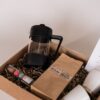 Veel liefs cadeaupakket - Koffie, cafetière, chocolade & twee koffiekopjes