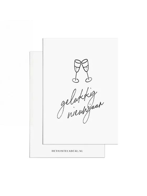 A7kaartje kerst - Gelukkig nieuwjaar