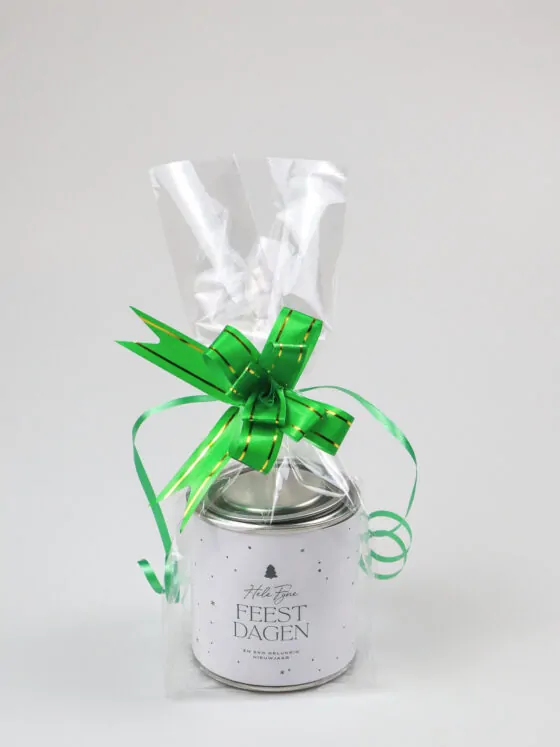 Blikje snoep cadeau - Hele fijne feestdagen Blikje snoep cadeau - Hele fijne feestdagen