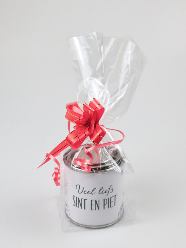 Blikje snoep cadeau - Veel Liefs Sint en Piet Blikje snoep cadeau - Veel Liefs Sint en Piet