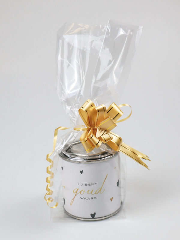 Blikje snoep cadeau - Jij bent goud waard Blikje snoep cadeau - Jij bent goud waard