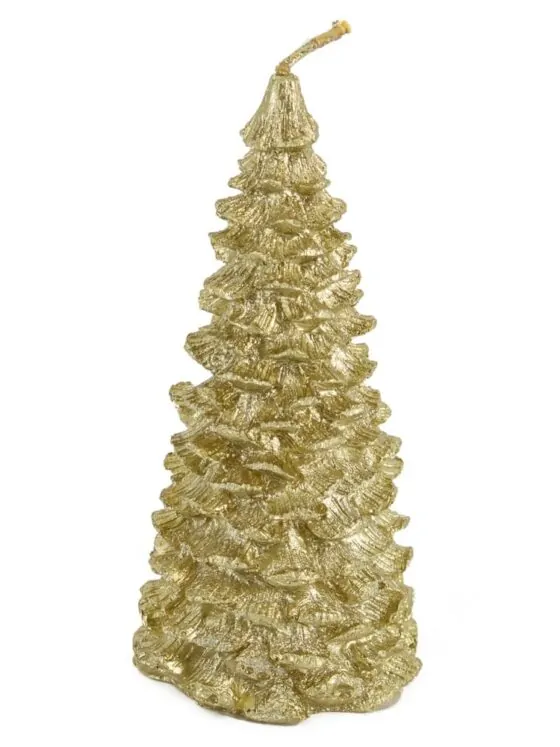 Kaars kerstboom rustiek - Goud