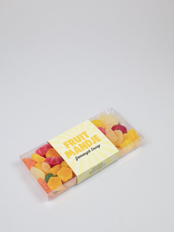 Snoep blister met fruit snoepjes - Een fruitmandje voor jou Snoep blister met fruit snoepjes - Een fruitmandje voor jou
