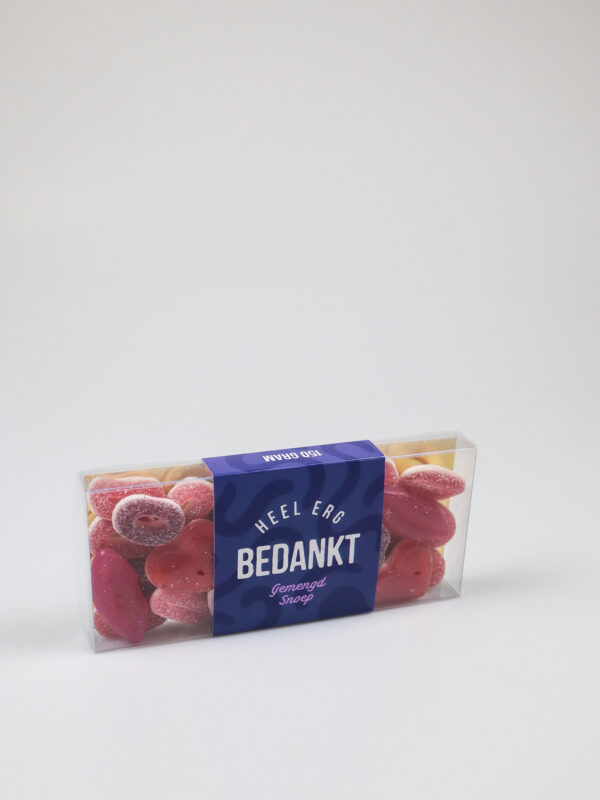 Snoep blister met rode snoepjes - Heel erg bedankt