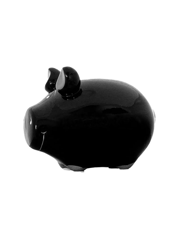 Spaarpot zwart Spaarpot varken - Zwart