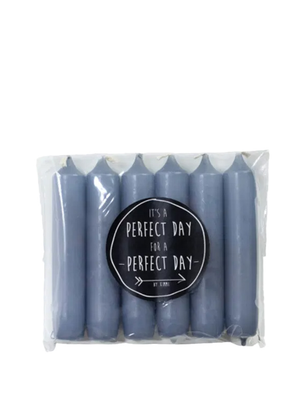 Rustik Lys kleine dinerkaarsen - staal blauw (steelblue)