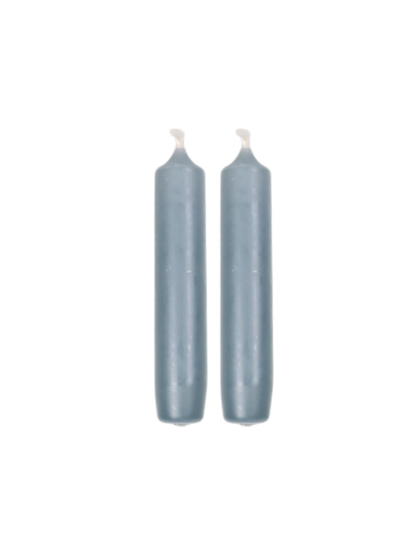 Rustik Lys kleine dinerkaars - 2 Stuks - staal blauw