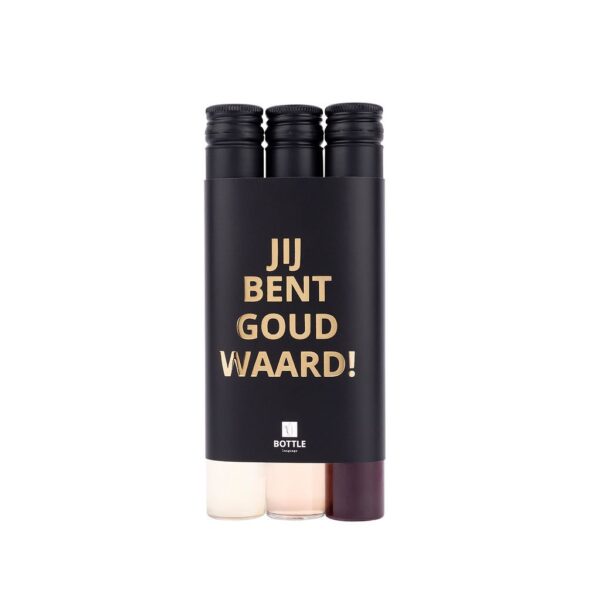 3-wijntubes-zwart-gouden-wikkel-jij-bent-goud-waard