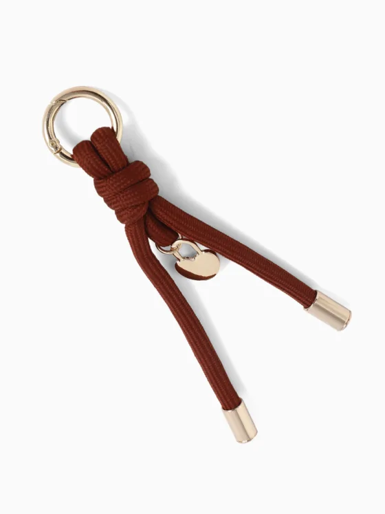 Keycord bagcharm -chocolate met hartje