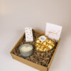 Cadeaupakket Jij bent goud waard – Kaars, lucifers & chocolade