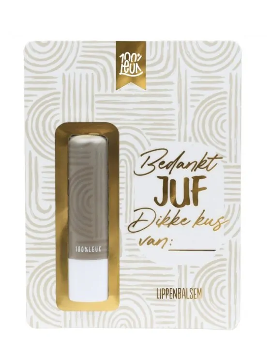 Lippenbalsem juf cadeau einde schooljaar – Shea Butter 100%leuk