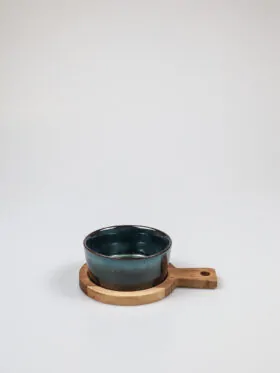 Borrelschaaltje met plankje – Stijlvol serveersetje