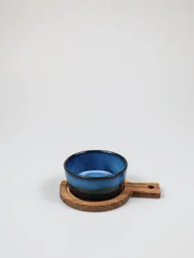 Borrelschaaltje met plankje – Stijlvol serveersetje