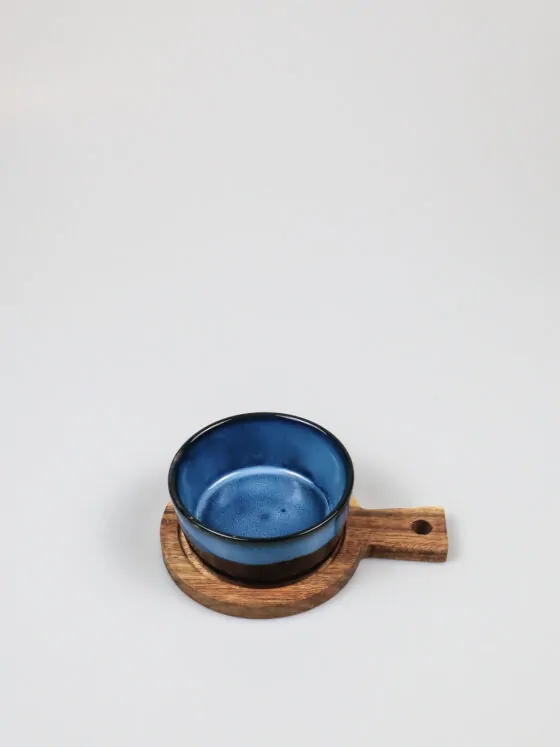 Borrelschaaltje met plankje – Stijlvol serveersetje