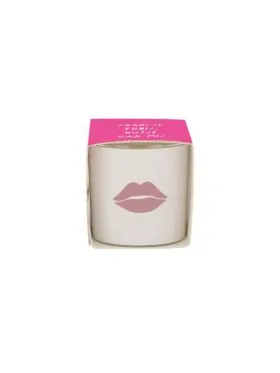 Zusss geurkaarsje in wikkel kusje wit/roze