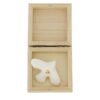 Zusss doosje hout met vogeltje wit/goud