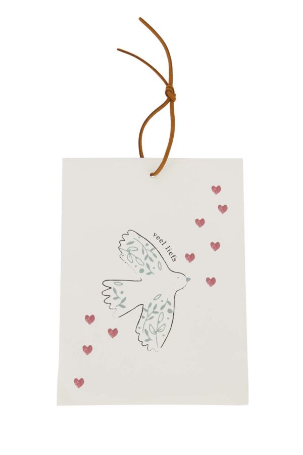 Zusss geurzakje vogel wit/grijsblauw/rood